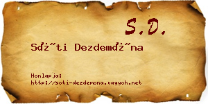 Sóti Dezdemóna névjegykártya
